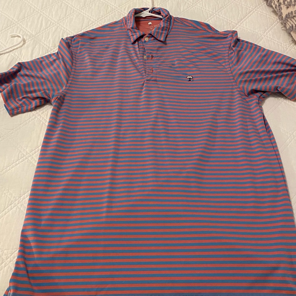 Southern Shirt Company Medium Polo Pink/Blue stripe shirt